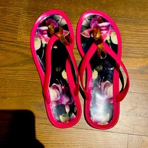 Ted baker floral flip flops UK 5